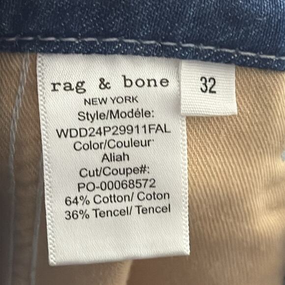 rag & bone Blue Featherweight Arianna Jeans in aliah size 32 - Picture 9 of 11